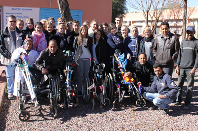 Le séjour Maroc 2014 Le groupe d'élèves de la MFR de Baulon au Maroc en décembre 2014